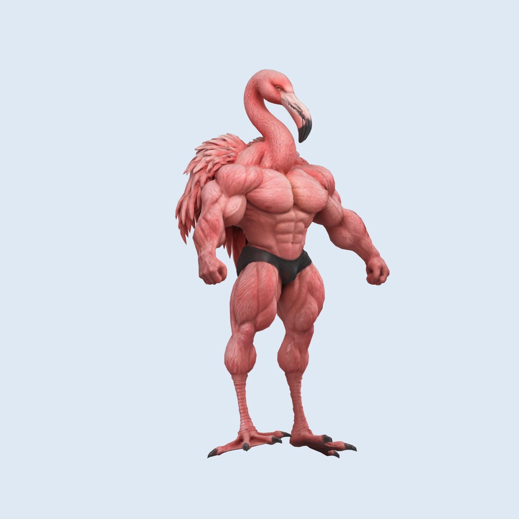 マッスルフラミンゴ / MUSCLE FLAMINGO【VRM / cluster対応】