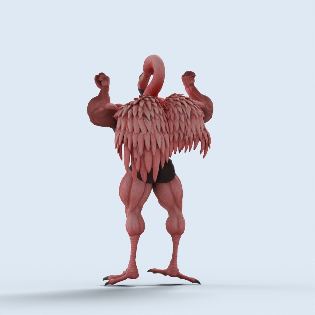 マッスルフラミンゴ / MUSCLE FLAMINGO【VRM / cluster対応】