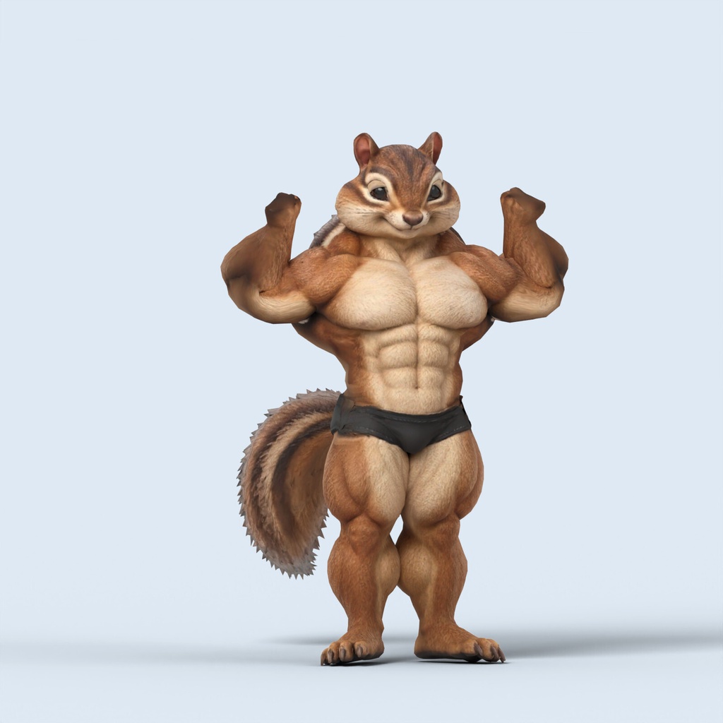 マッスルシマリス / MUSCLE CHIPMUNK【VRM / cluster対応】