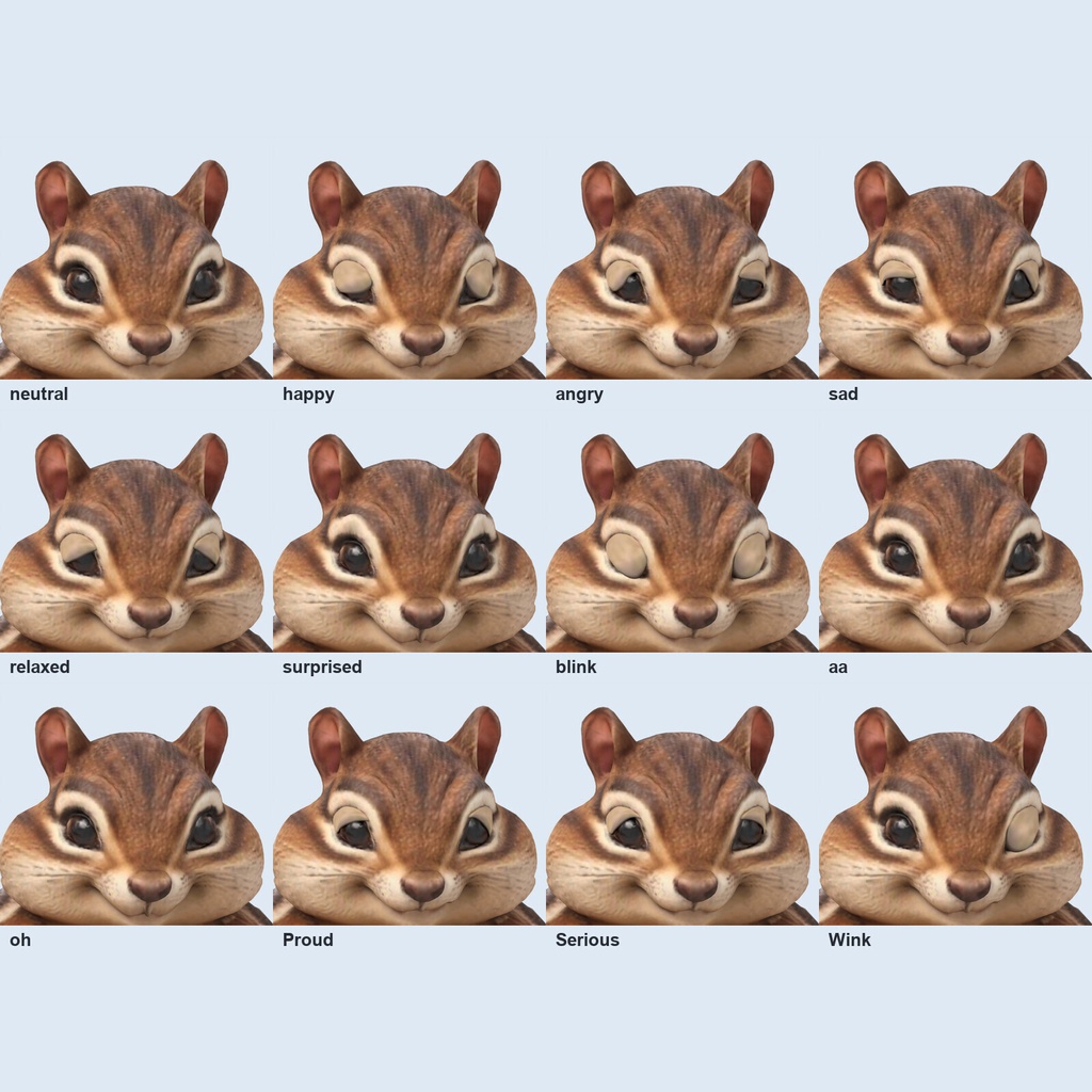 マッスルシマリス / MUSCLE CHIPMUNK【VRM / cluster対応】