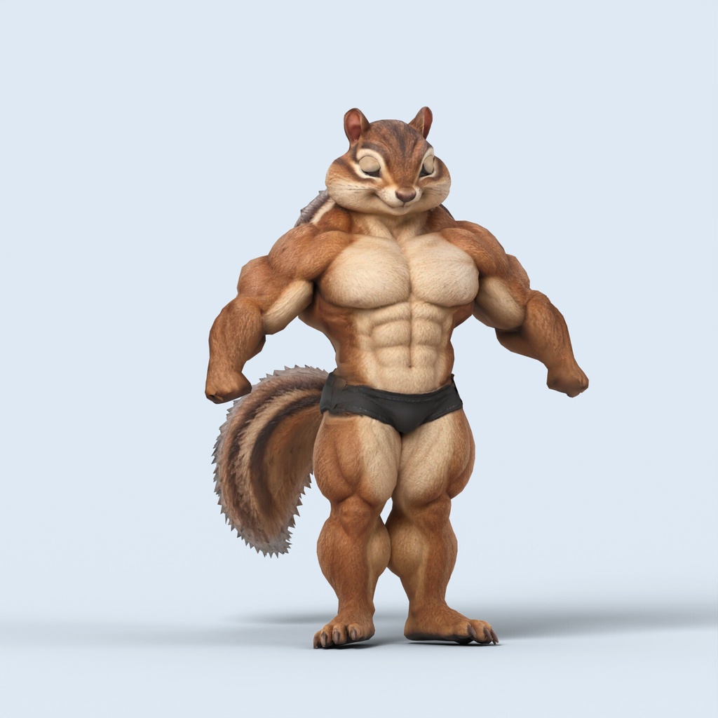 マッスルシマリス / MUSCLE CHIPMUNK【VRM / cluster対応】