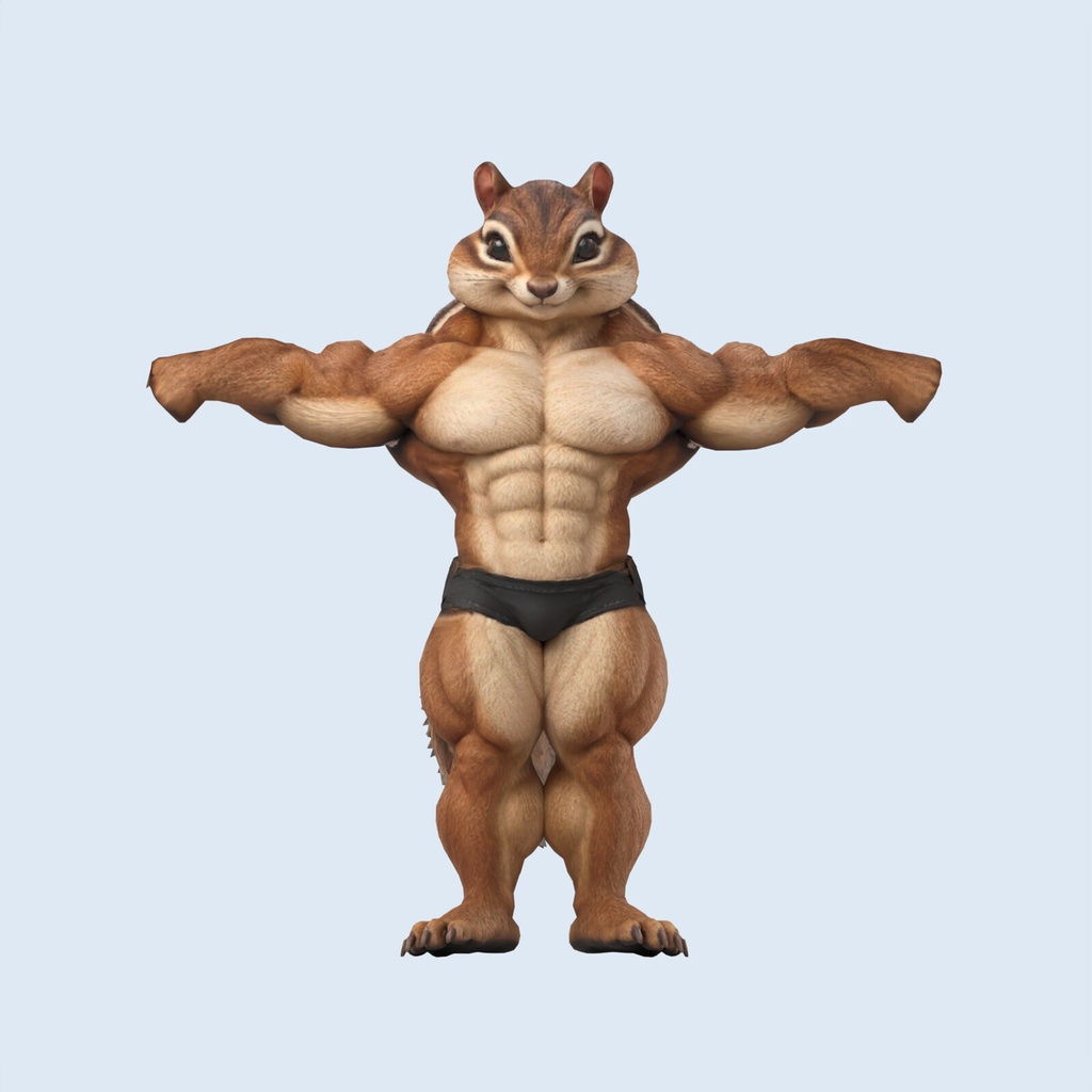 マッスルシマリス / MUSCLE CHIPMUNK【VRM / cluster対応】