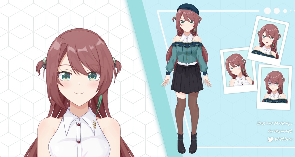 【Live2D】Full-Body Model, Vtube Studio (Free Model) [Cincau Cincai}