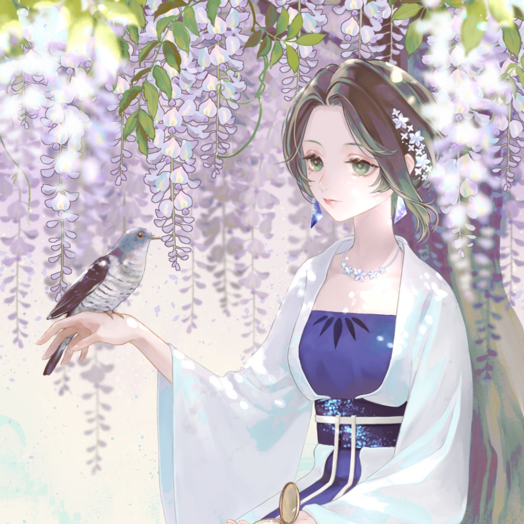 Vtuber×花札🎴描きおろしポストカード4月