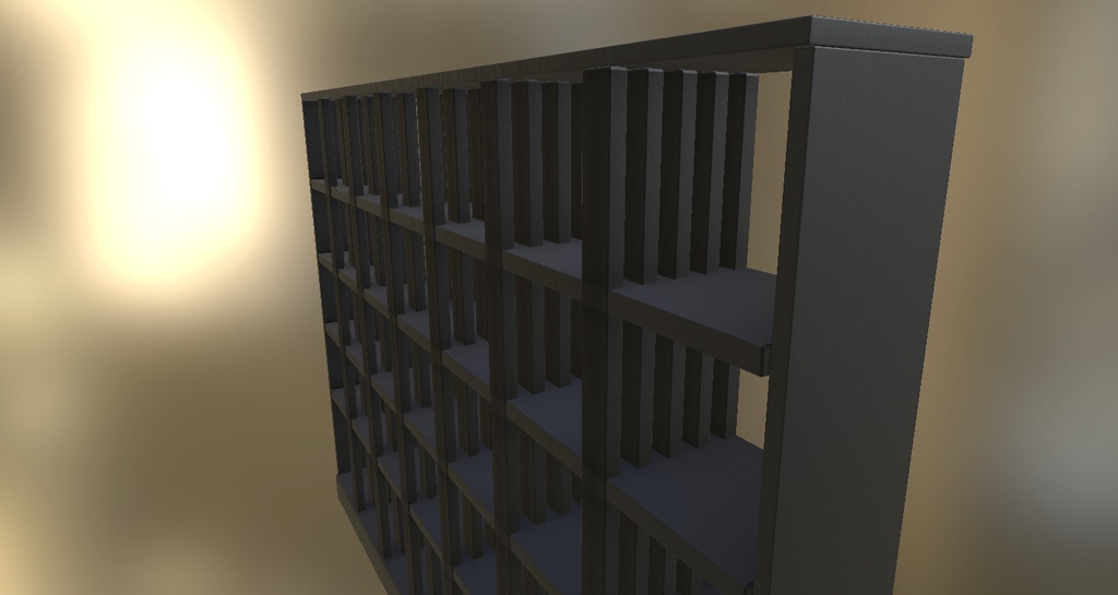 【UnityPackage】シンプルな棚 横仕切り可動【白黒2種】