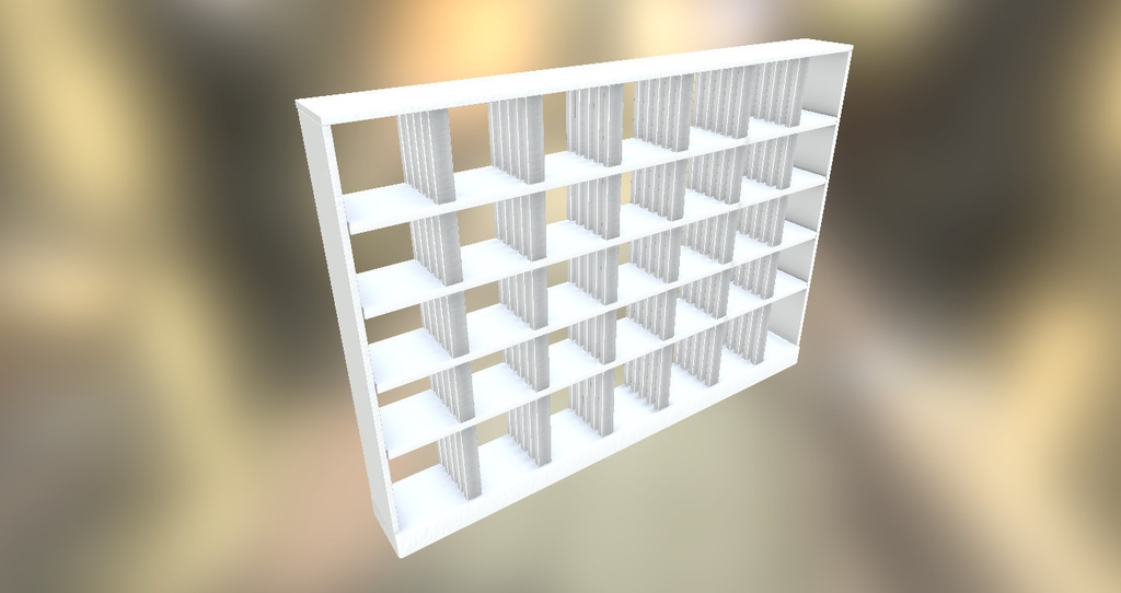 【UnityPackage】シンプルな棚 横仕切り可動【白黒2種】