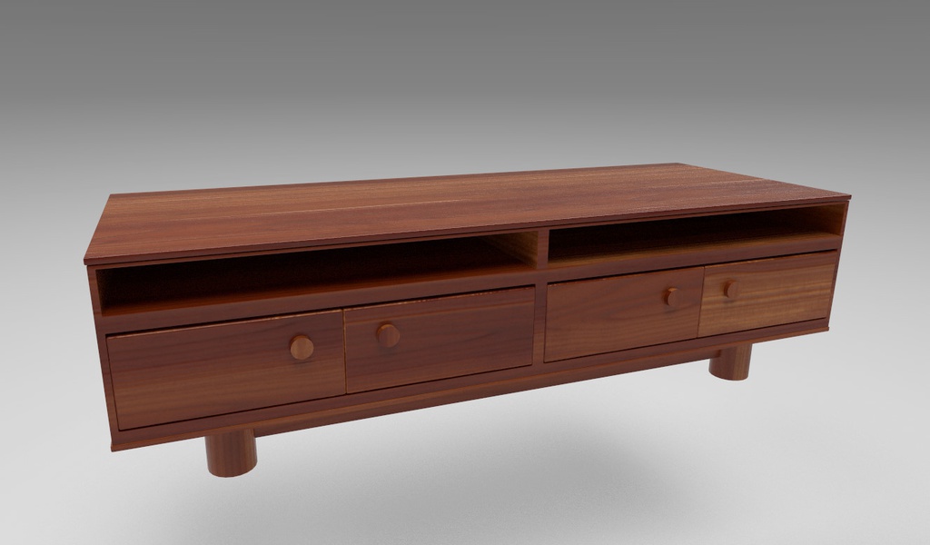 【UnityPackage】テレビ台 テクスチャ3種