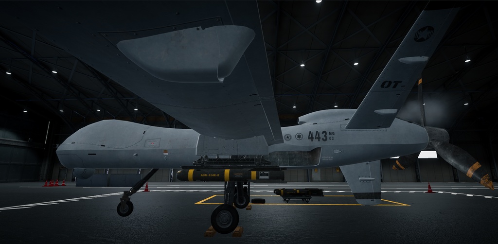 【Unity向け3D Model】無人航空機/UAV 格納庫付き アニメーション付き