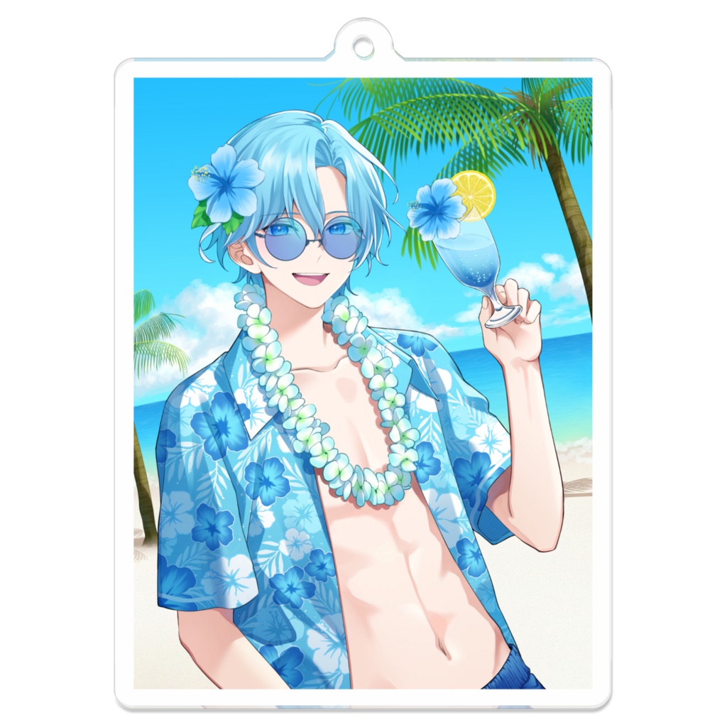 メルシィアロハシャツ サングラス アクリルキーホルダー