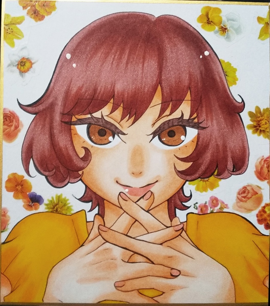 オリジナルミニイラスト色紙