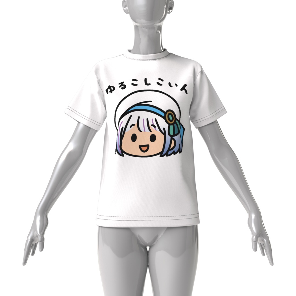 【宵越こいん】ゆるこしこいんTシャツ【Vクエ学園】