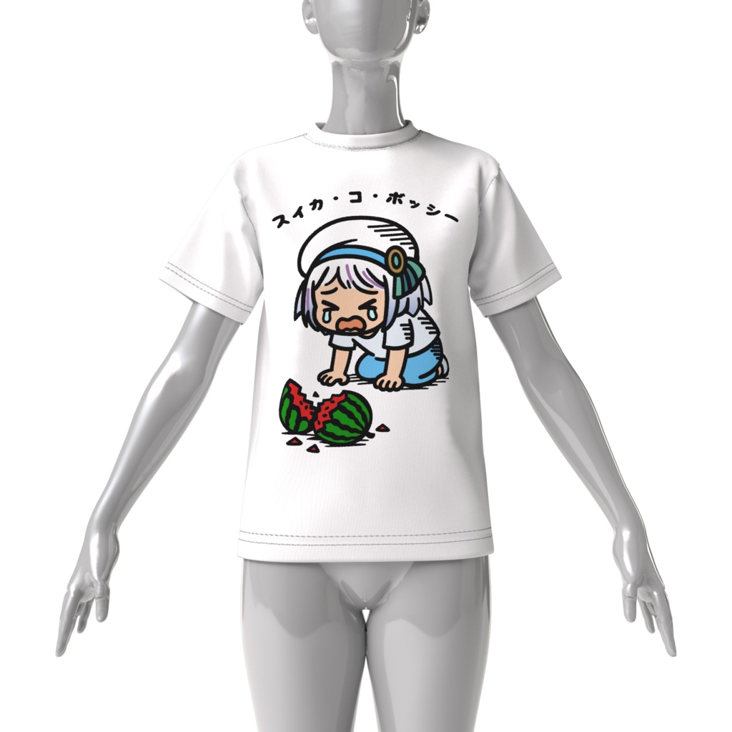 【宵越こいん】スイカ・コ・ボッシーTシャツ【Vクエ学園】