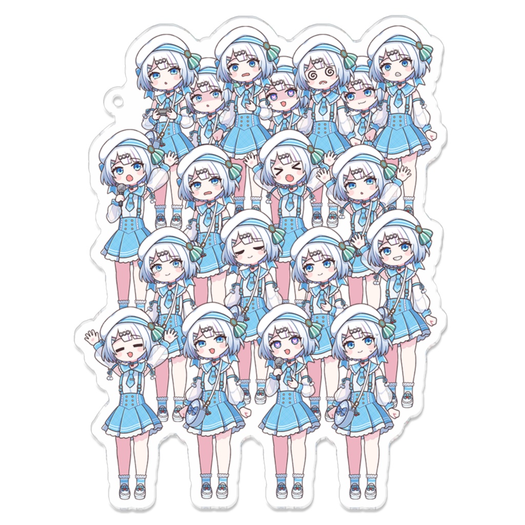 【宵越こいん】常設こいんだもん群アクリルキーホルダー【Vクエ学園】