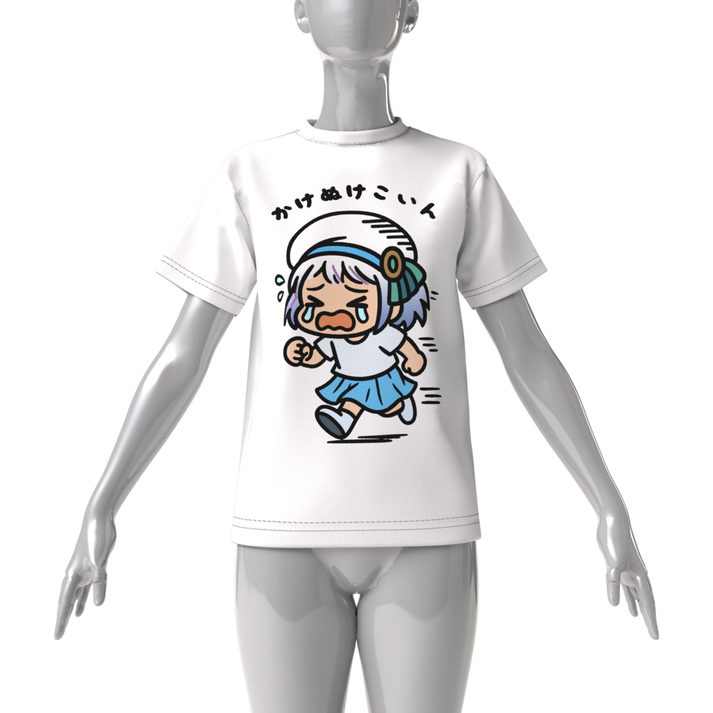 【宵越こいん】かけぬけこいんTシャツ【Vクエ学園】