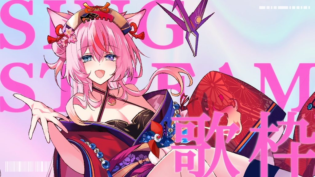 【サムネイル素材】パステルな歌枠サムネイル素材【Vtuber・配信者向け】
