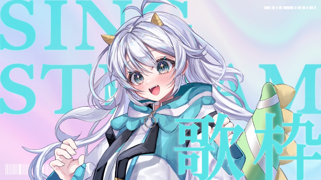 【サムネイル素材】パステルな歌枠サムネイル素材【Vtuber・配信者向け】