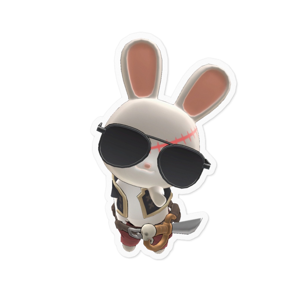 うさぎステッカー01