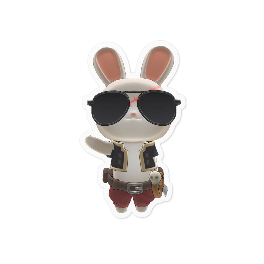 うさぎステッカー02