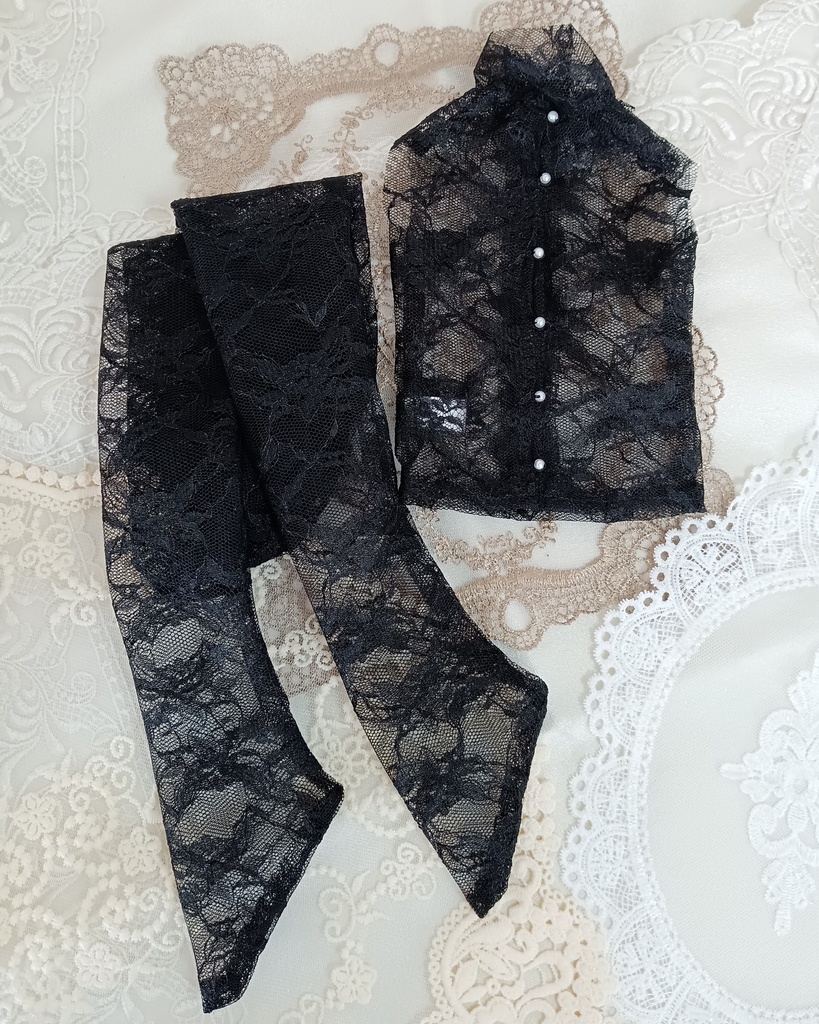 妖精の王子様ドレスセット(黒)60cmクラス、50cmクラスドール用