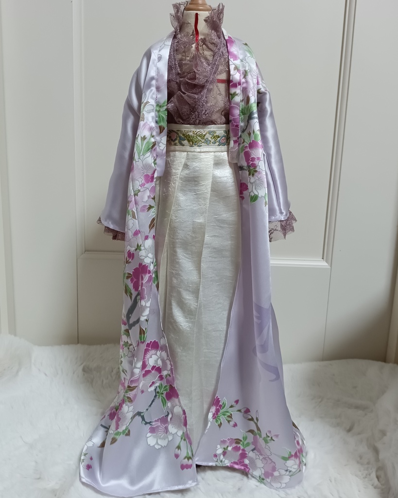 神秘的なあの方のドレスセット(桜色)60cm、50cmドール服