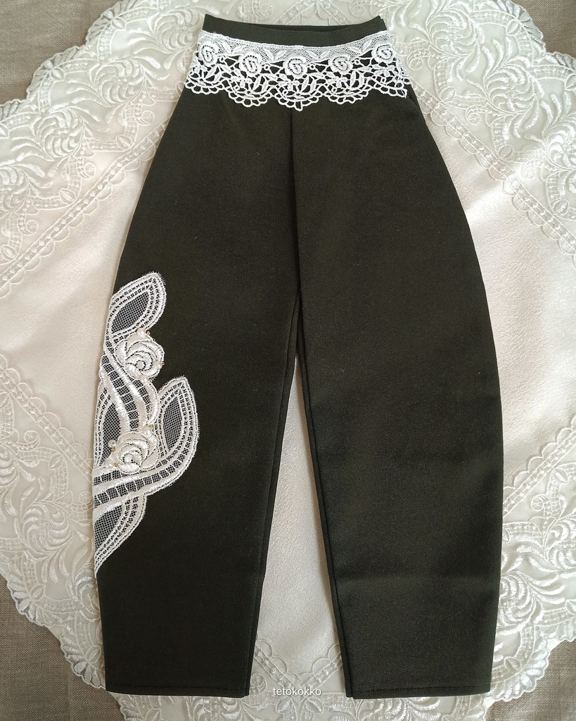 白薔薇パンツ(50cm・60cmドール用)