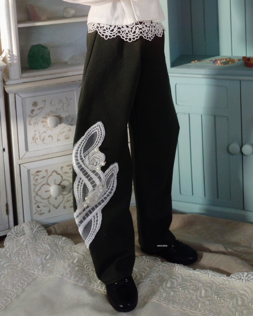 白薔薇パンツ（50cm・60cmドール用）