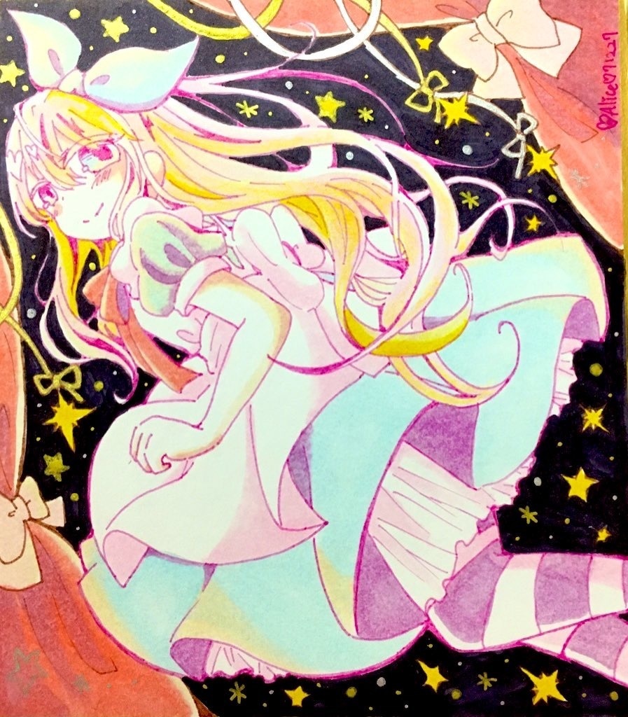 《原画》アリスのミニ色紙