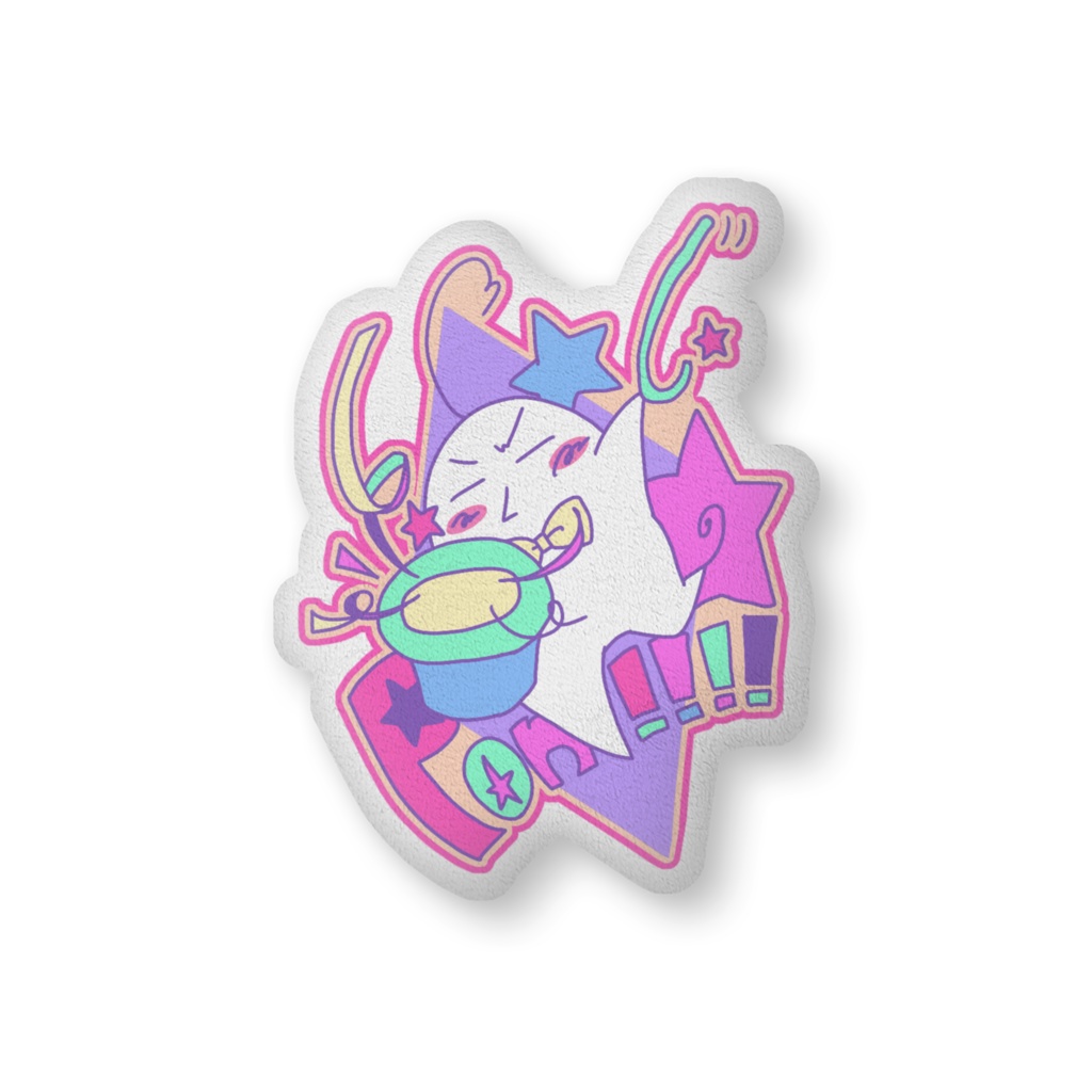 マジシャンよいさのダイカットクッション