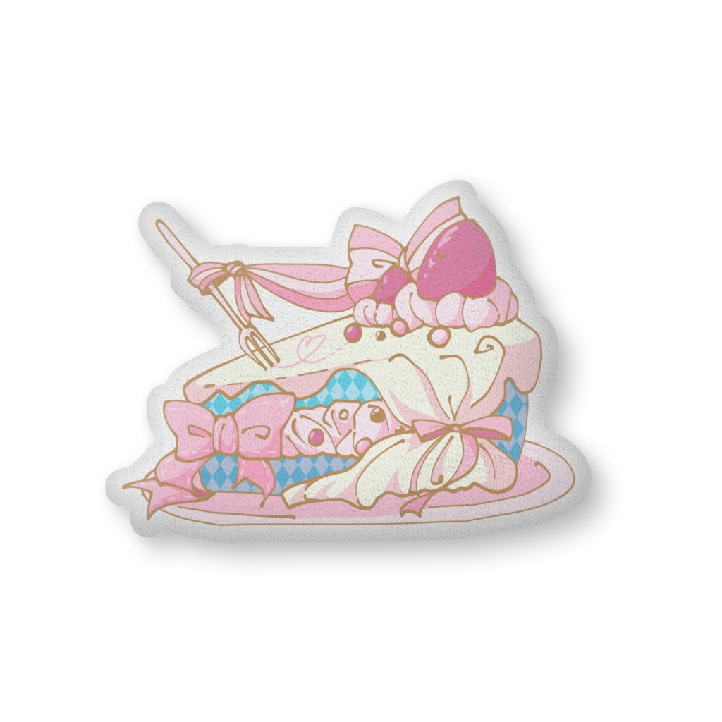 生クリームカーテンのショートケーキくっしょん