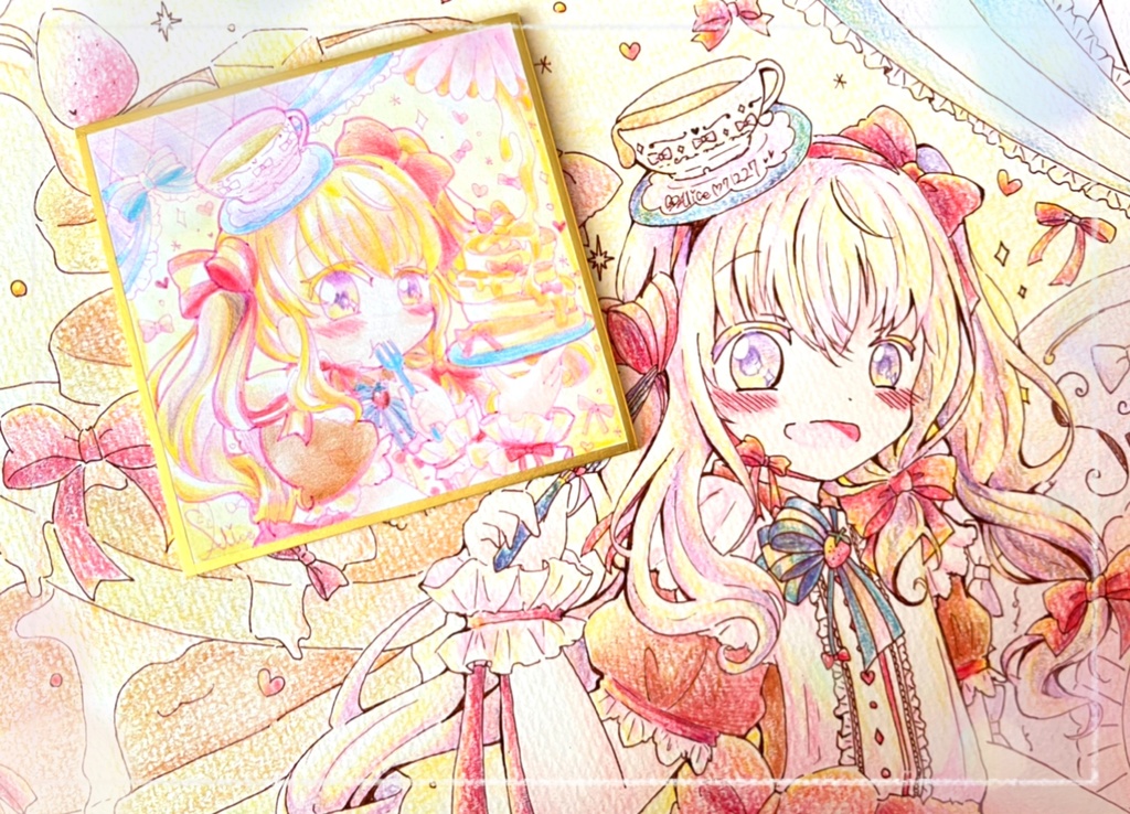 【原画】さんじのおやつ🍴ミニ色紙版