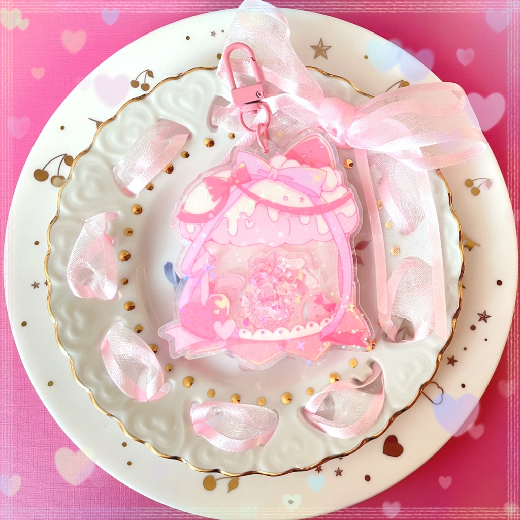 うさちゃんのシャカシャカアクリルキーホルダー【要注意書き参照】