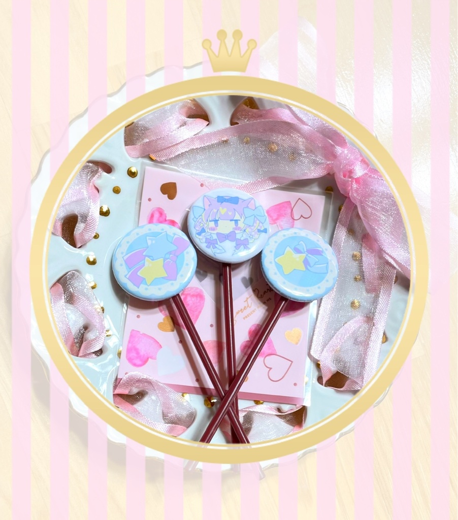 ロリポップ風ミニ缶バッジセット