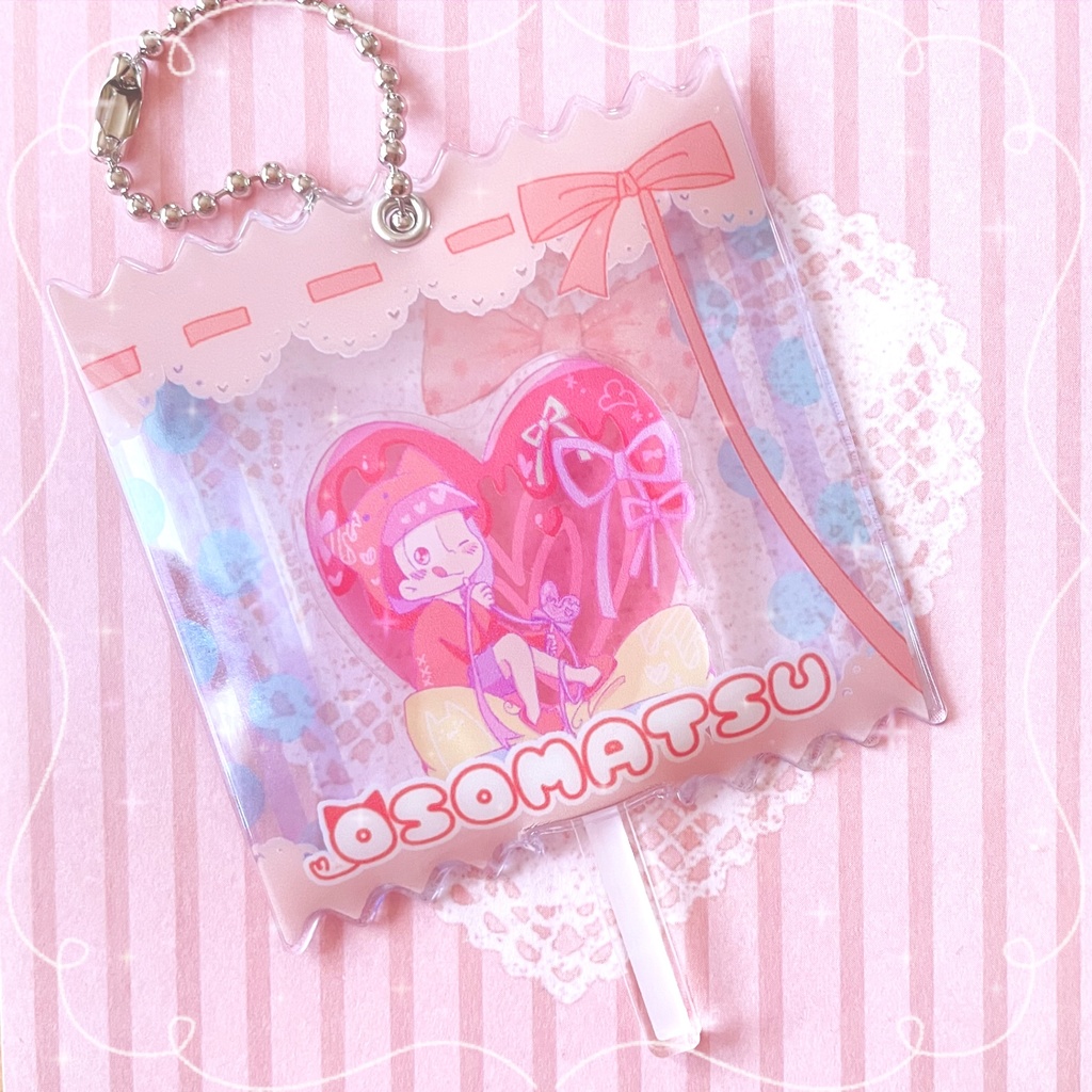 うさねこパーカー松 アクリルキャンディキーホルダー