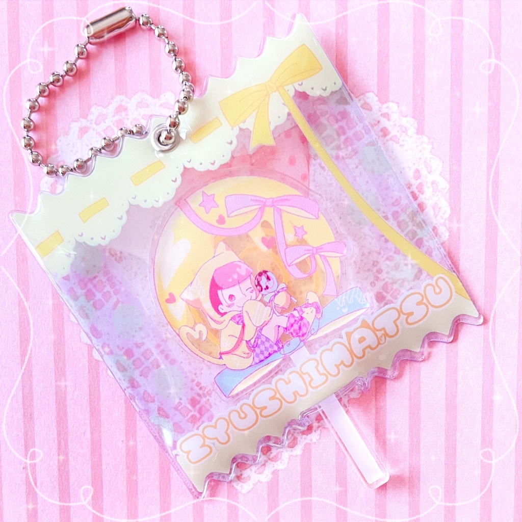 うさねこパーカー松 アクリルキャンディキーホルダー