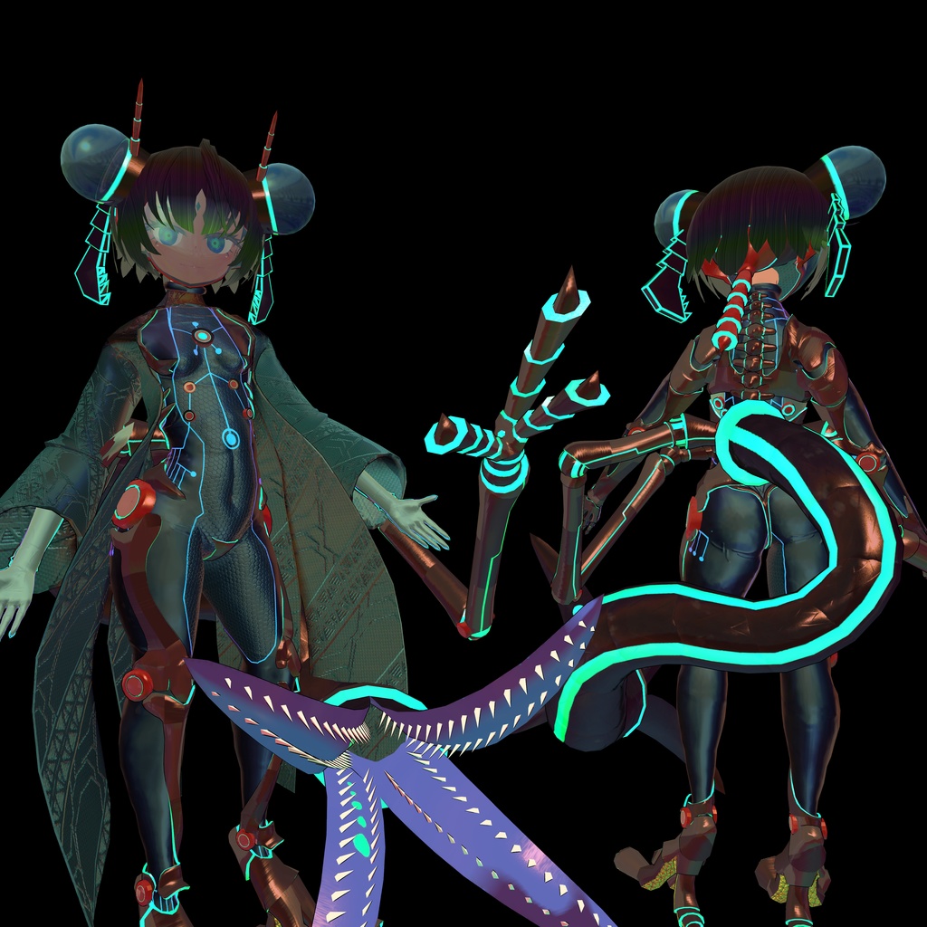 VRC想定モデル 「アトラタ」with 「強化外装:黒蜻蛉」