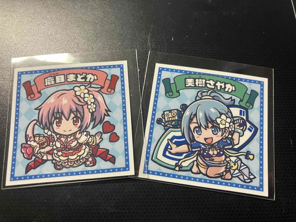 水着まどか＆波乗りさやか自作シール（ノーマル）