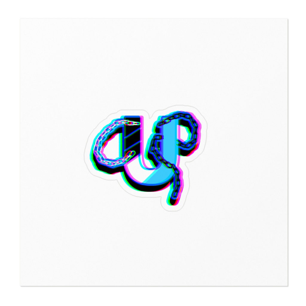 Uのネームロゴステッカー