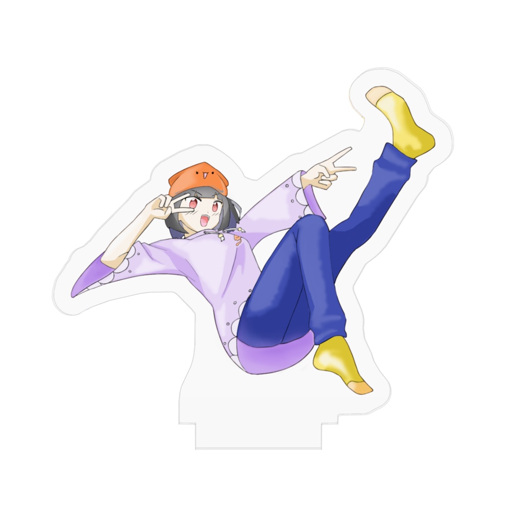 2周年を祝うするめのアクリルスタンド