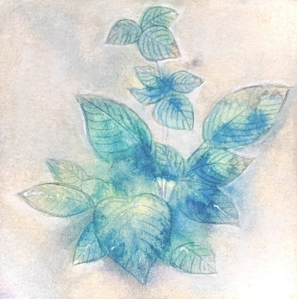 【ミニ色紙】枯れない青