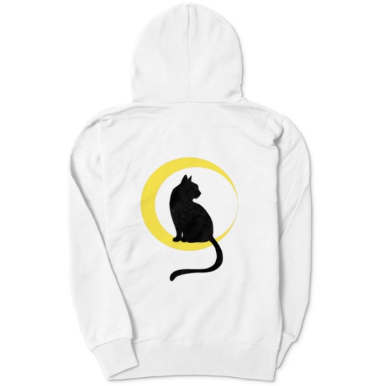 猫と月のパーカー