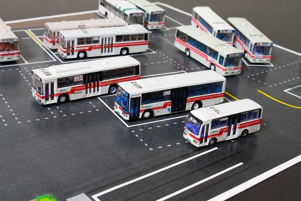 【PDF・模型用道路】近郊都市の小規模営業所(1/150 バスコレ用道路シート/A3)