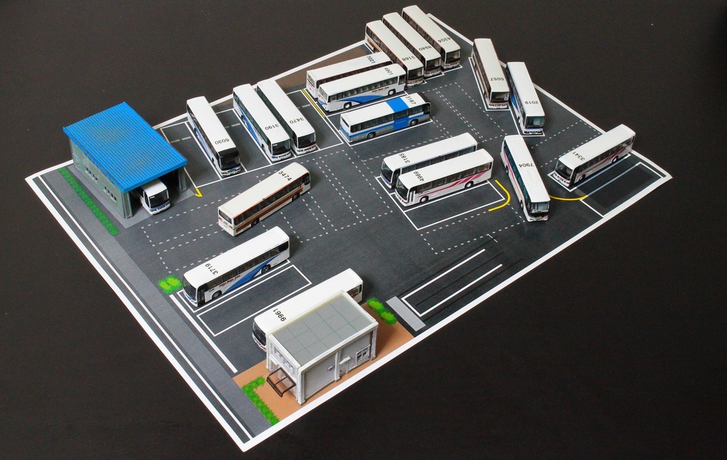 Pdf 模型用道路 近郊都市の小規模営業所 1 150 バスコレ用道路シート A3 バスサイトシーンビー Booth