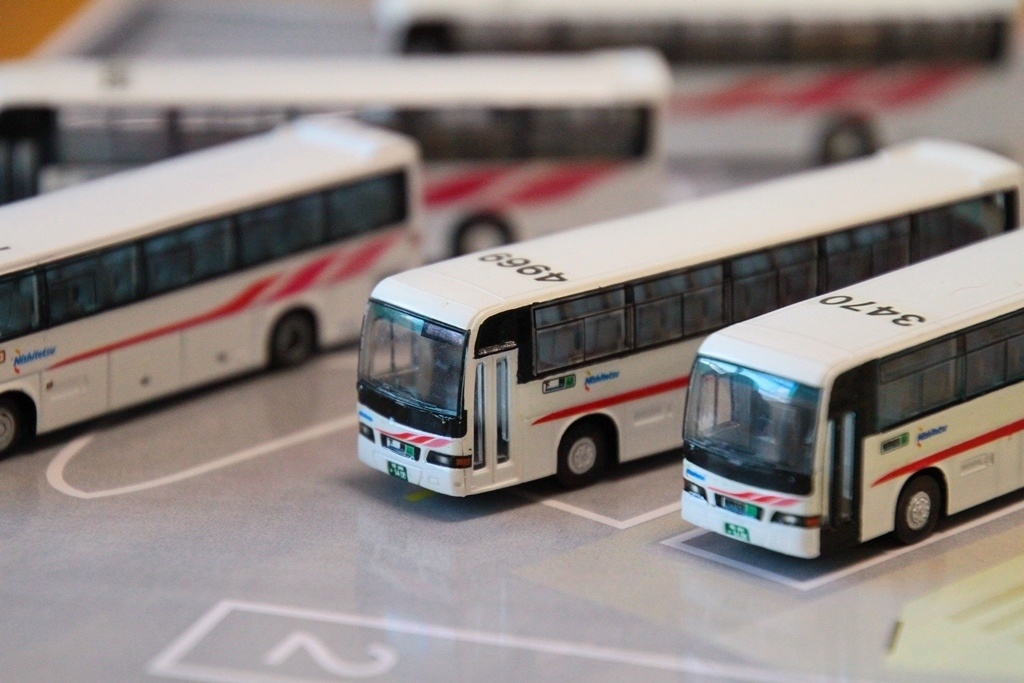 【PDF・模型用道路】窮屈なバスターミナル(1/150 バスコレ用道路シート/A4)