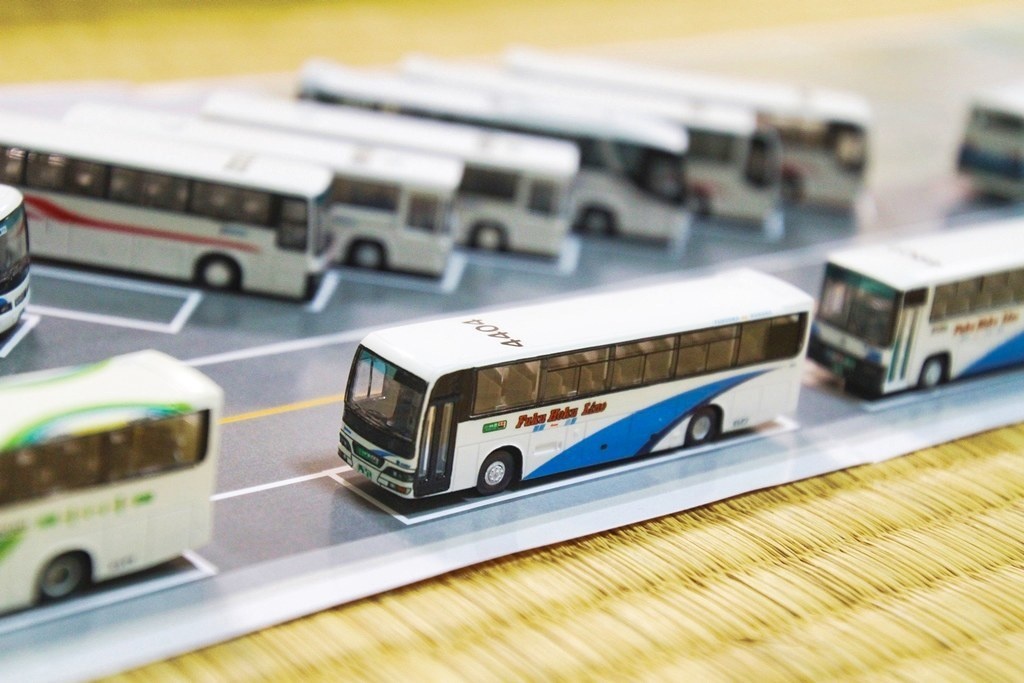 【PDF・模型用道路】天神の高速バスターミナル(1/150 バスコレ用道路シート/A4)