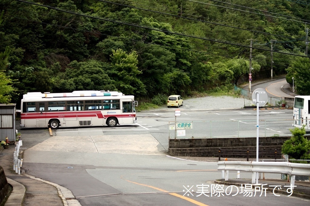 【PDF・模型用道路】桜ヶ丘車庫(1/150 バスコレ用道路シート/A3)