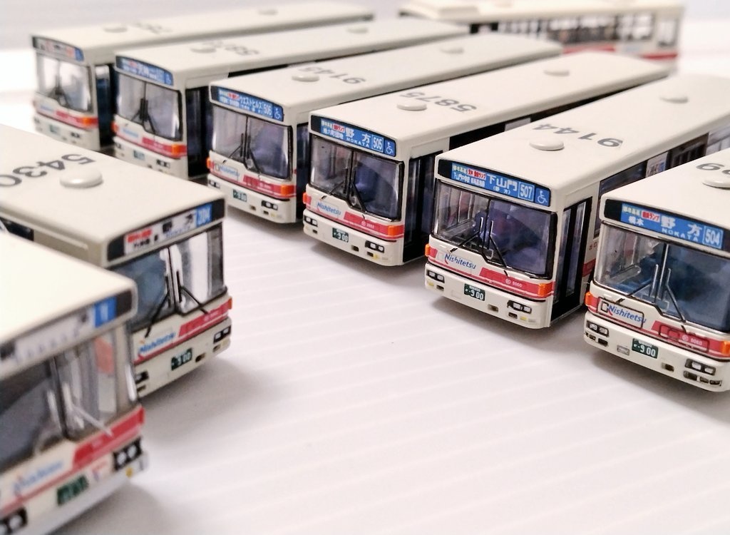 【1/150 バスコレ工作用ステッカー】福岡西部 各種方向幕 No:807