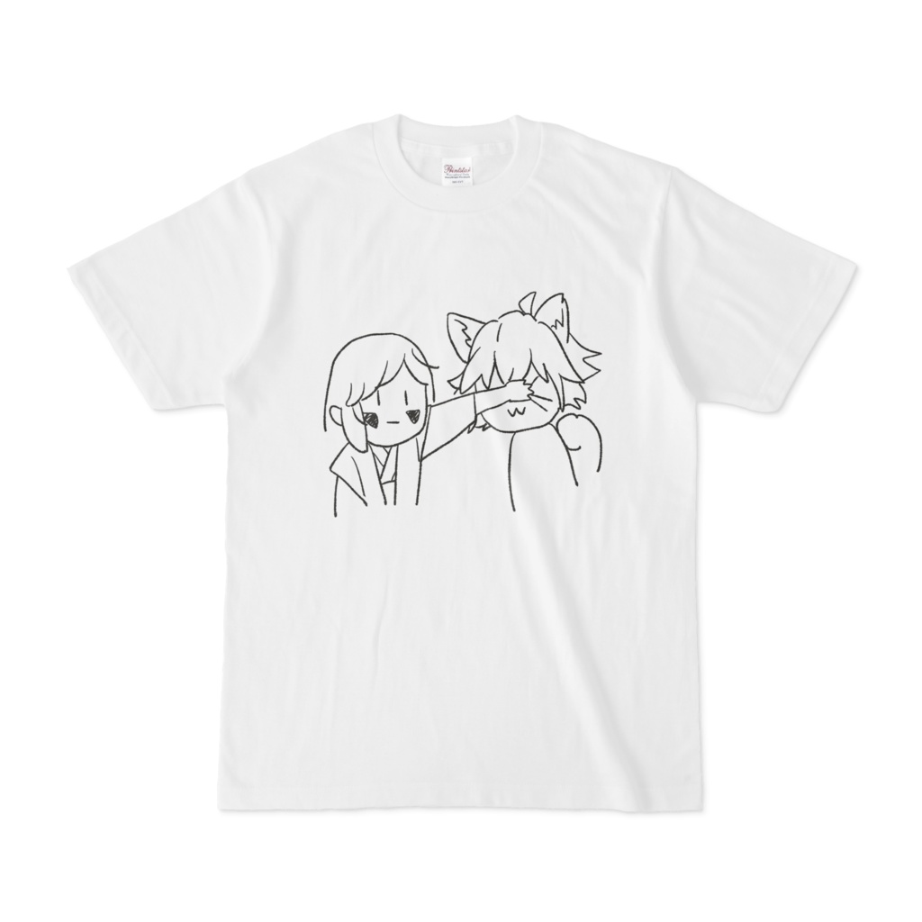 羽子田チカ　クシャ－Tシャツ（白）