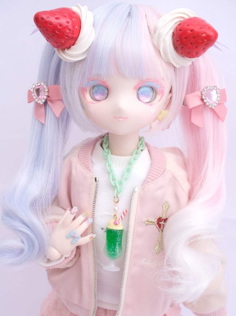 【ドール用】クリームソーダネックレス