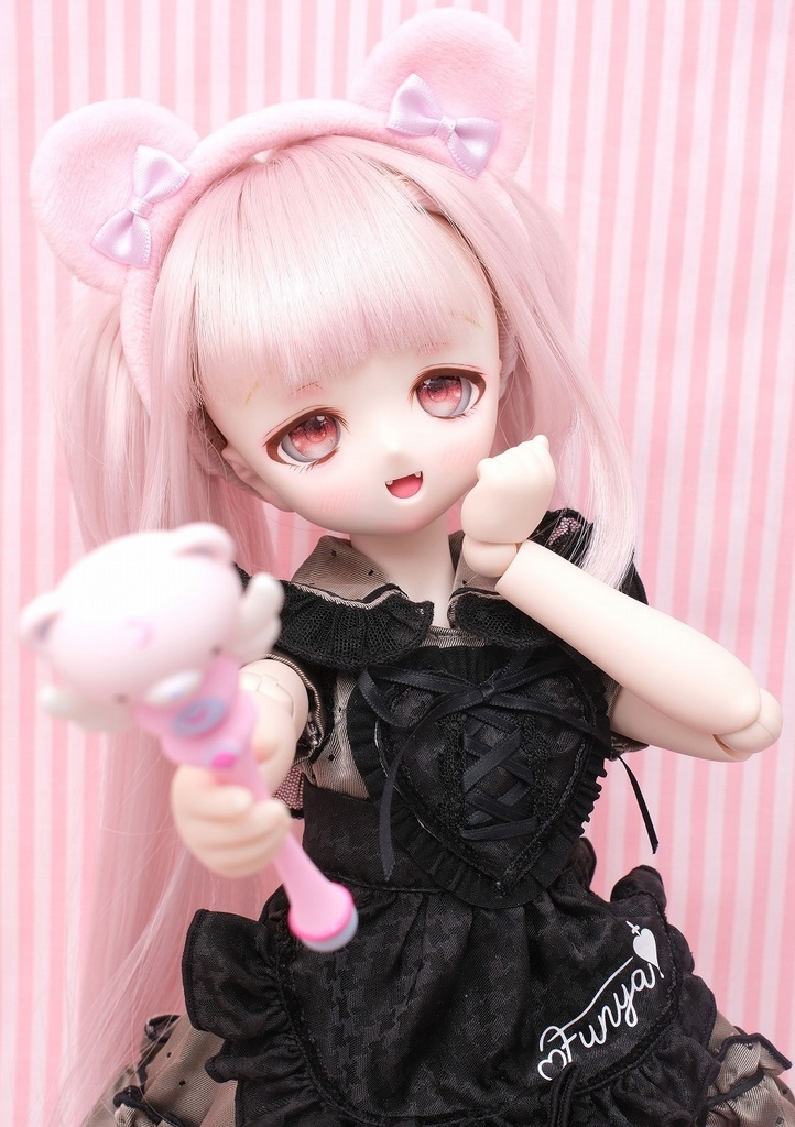 DDH-01 セミホワイト 開口ソフビ盛りカスタムヘッド+レジンアイ