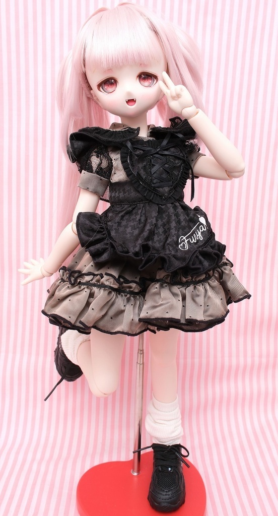 DDH-01 セミホワイト 開口ソフビ盛りカスタムヘッド+レジンアイ